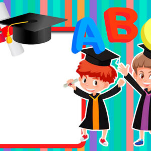 Moldura ABC Formatura Alunos para Montagem de Foto Arte Digital