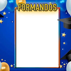 Moldura Formatura Colação de Grau para Montagem de Foto em PNG