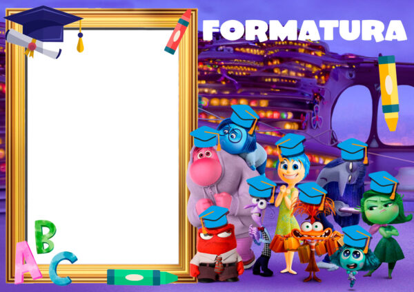 Moldura Divertidamente Formatura Montagem de Foto em PNG