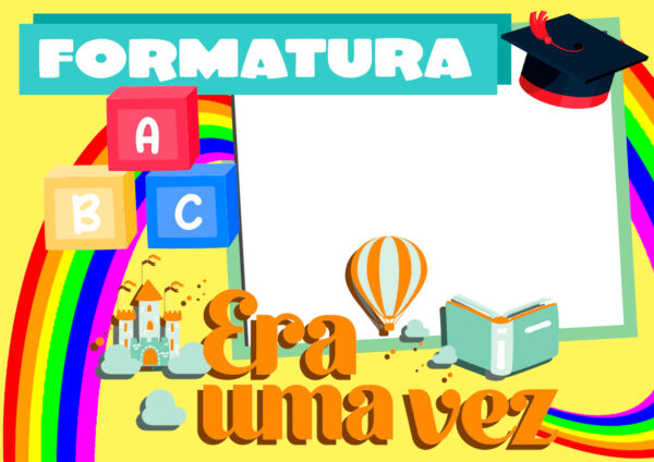 Moldura Formatura Era uma Vez para Montagem de Foto em PNG