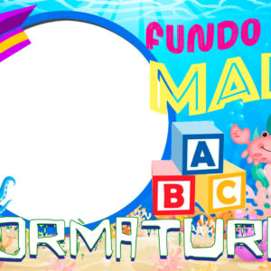 Moldura Formatura Fundo do Mar para Montagem de Foto em PNG