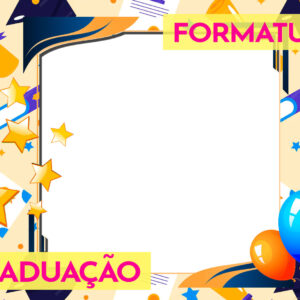 Moldura Formatura Graduação para Montagem de Foto em PNG