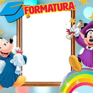 Moldura Formatura Mickey para Montagem de Foto em PNG