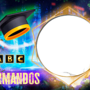 Moldura Formatura Mundo Encantado Montagem de Foto em PNG