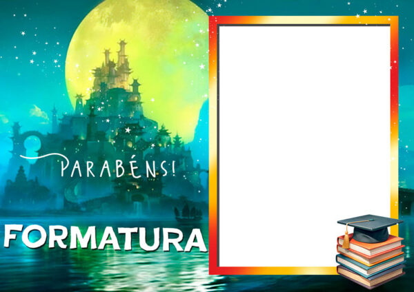 Moldura Formatura Reino Encantado Montagem de Foto em PNG