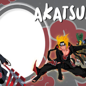 Moldura Akatsuki para Montagem de Foto Arte Digital