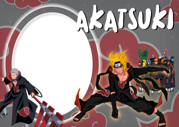 Moldura Akatsuki para Montagem de Foto Arte Digital