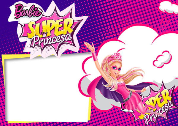 Moldura Barbie Super Princesa para Montagem de Foto Arte Digital