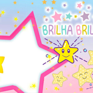 Moldura Brilha Brilha Estrelinha para Montagem de Foto Arte Digital