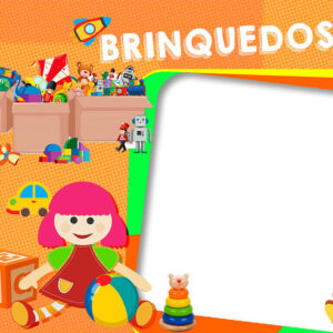 Moldura Brinquedos para Montagem de Foto Arte Digital