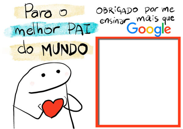 Moldura Dia dos Pais Bentô Melhor Pai para Montagem de Foto