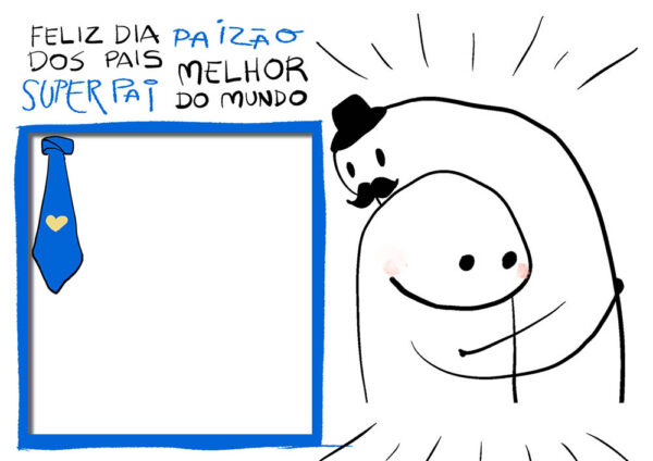 Moldura Dia dos Pais Bentô Paizão para Montagem de Foto