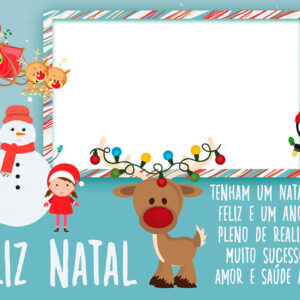 Moldura Feliz Natal Cute para Montagem de Foto Arte Digital