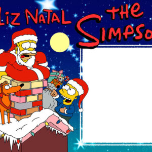 Moldura Feliz Natal Os Simpsons para Montagem de Foto