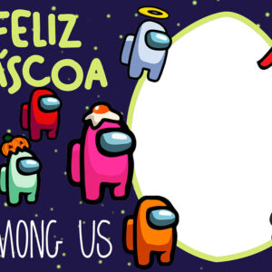 Moldura Feliz Páscoa Amung US para Montagem de Foto