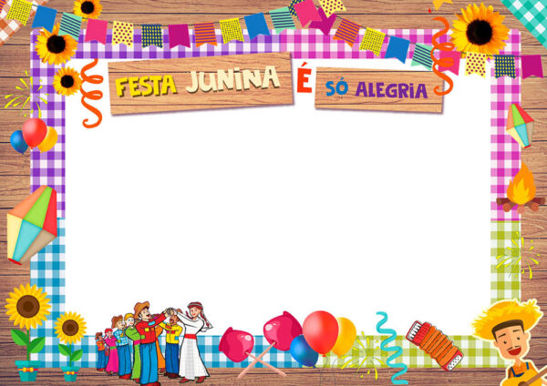 Moldura Festa Junina é só Alegria para Montagem de Foto