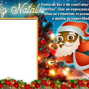Moldura Festa de Luz Feliz Natal para Montagem de Foto