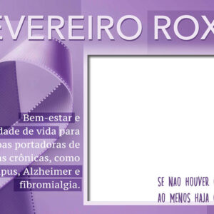 Moldura Fevereiro Roxo para Meninas para Montagem de Foto
