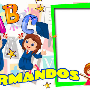 Moldura Formandos ABC Crianças para Montagem de Foto Arte Digital
