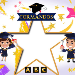 Moldura Formatura ABC Formandos para Montagem de Foto
