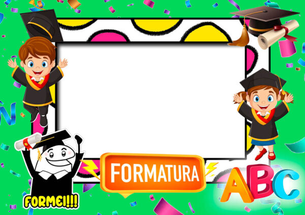 Moldura Formatura ABC com Bentô para Montagem de Foto