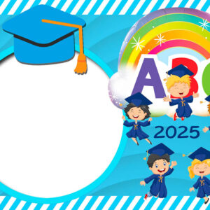 Moldura Formatura ABC para Meninos para Montagem de Foto