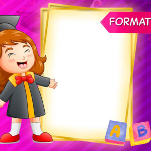 Moldura Formatura Menina ABC para Montagem de Foto