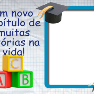 Moldura Formatura Muitas Vitórias na Vida para Montagem de Foto