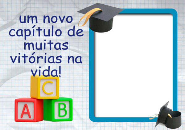 Moldura Formatura Muitas Vitórias na Vida para Montagem de Foto