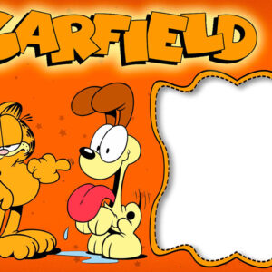 Moldura Garfield para Montagem de Foto Arte Digital