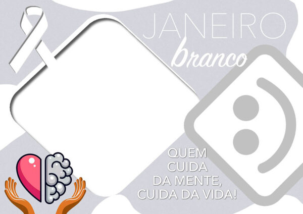 Moldura Janeiro Branco para Montagem de Foto