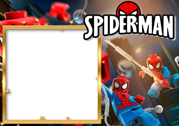 Moldura Lego SpiderMan para Montagem de Foto