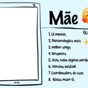 Moldura Mãe Nossa Maior Fã Dia das Mães para Montagem de Foto