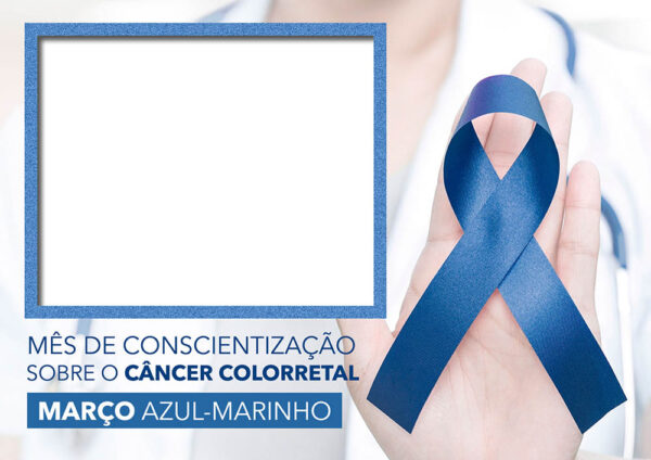 Moldura Março Azul Marinho para Montagem de Foto
