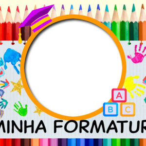 Moldura Minha Formatura ABC para Montagem de Foto Arte Digital