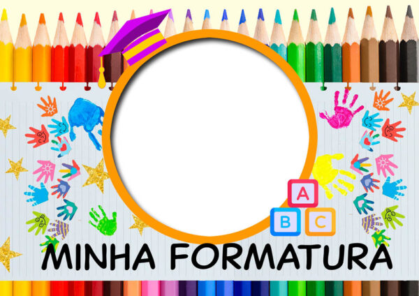 Moldura Minha Formatura ABC para Montagem de Foto Arte Digital