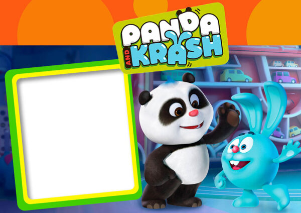 Moldura Panda e Krash para Montagem de Foto