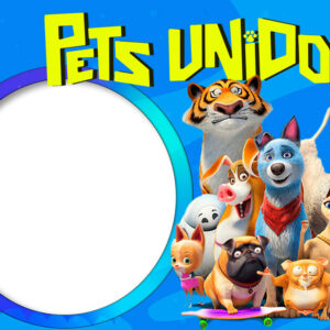Moldura Pets Unidos para Montagem de Foto Arte Digital