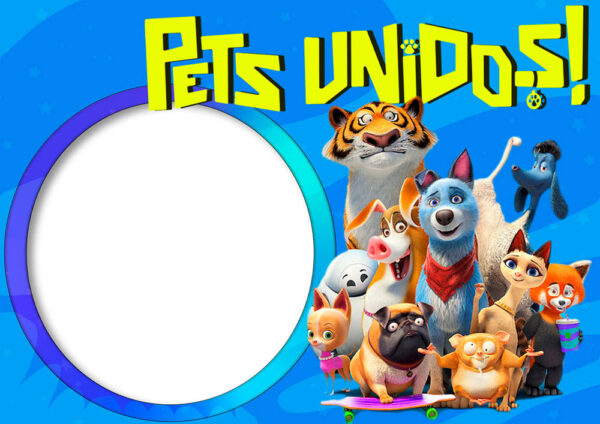 Moldura Pets Unidos para Montagem de Foto Arte Digital