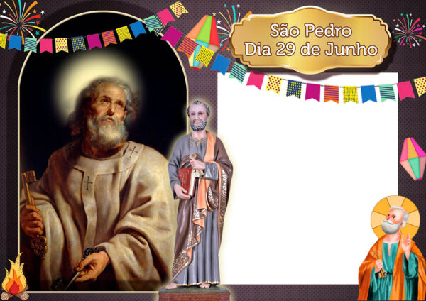 Moldura São Pedro 29 de Junho para Montagem de Foto