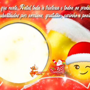 Moldura Sorrisos Gratidão Feliz Natal para Montagem de Foto