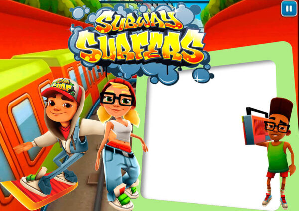Moldura Subway Surfers para Montagem de Foto Arte Digital