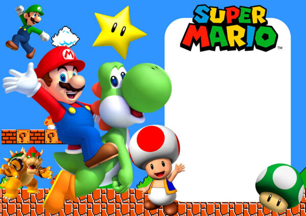 Moldura Super Mario para Montagem de Foto Arte Digital