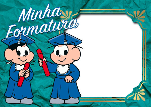 Moldura Turma da Mônica Minha Formatura para Montagem de Foto