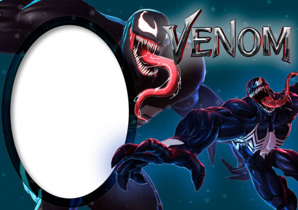 Moldura Venom para Montagem de Foto Arte Digital