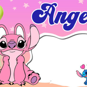 Moldura Angel do Stitch para Montagem de Foto