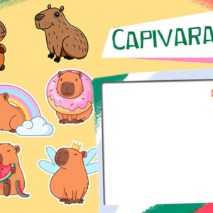 Moldura Capivara para Montagem de Foto