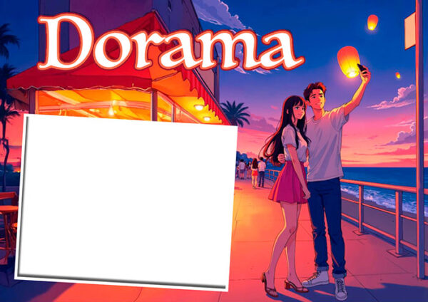 Moldura Dorama para Montagem de Foto