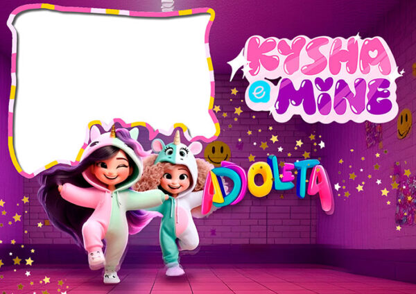Moldura Kisha e Minnie para Montagem de Foto