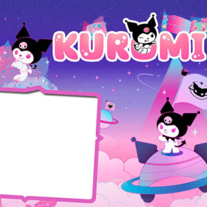 Moldura Kuromi para Montagem de Foto